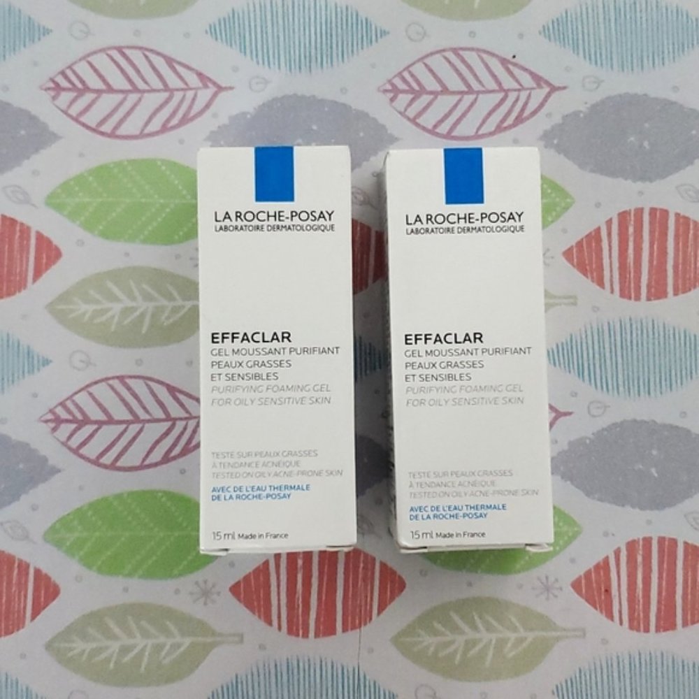 New La Roche-Posay Effaclar Purifying Foaming Gel 15ml×2
